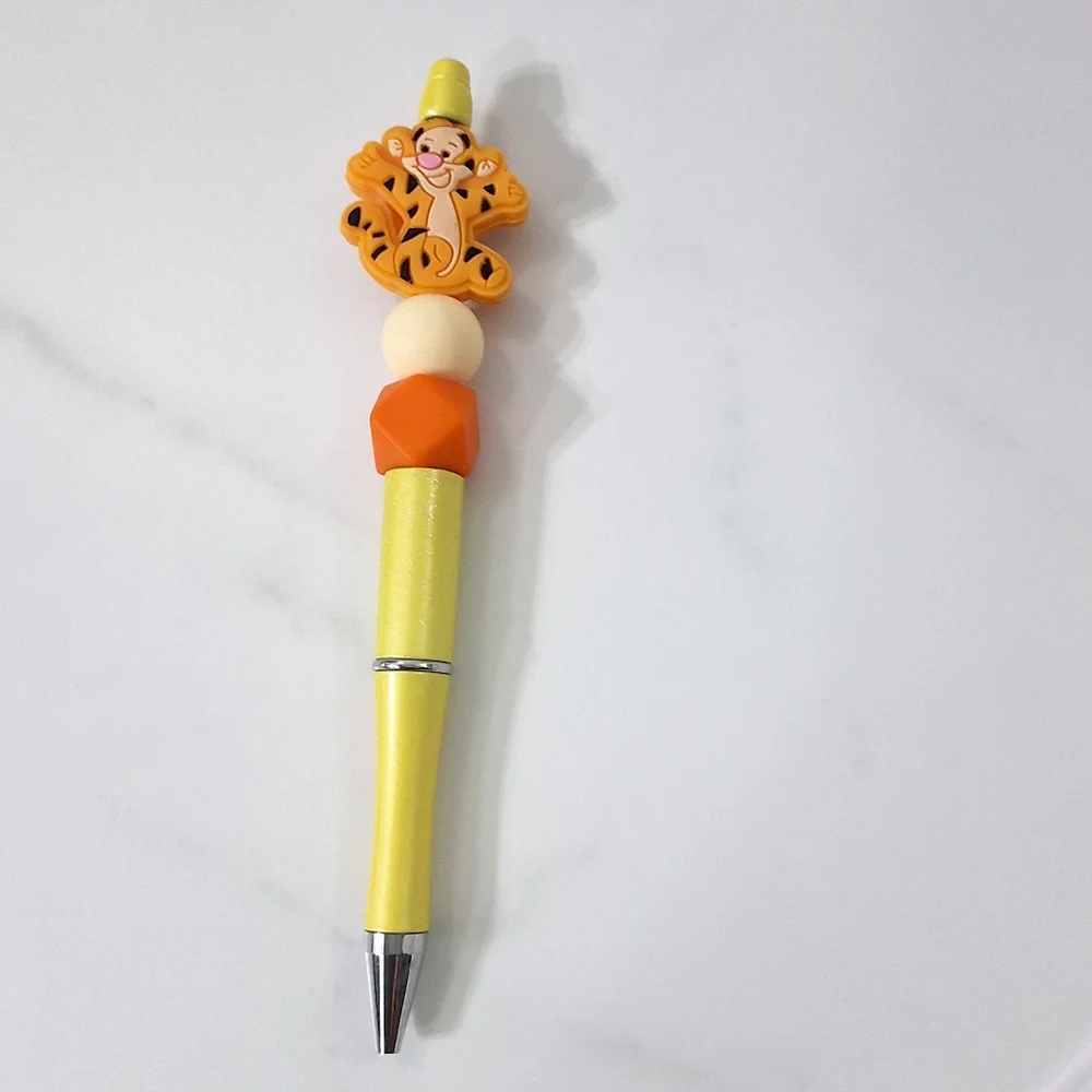 Tigger Winnie The Pooh Friend Beaded Writing Pen, Black Ink Pen, NEW